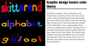 Graphic design basics color theory