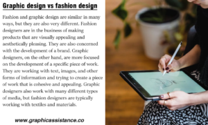 Graphic design vs fashion design