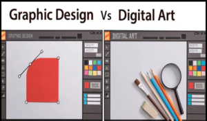 Digital art versus graphic design